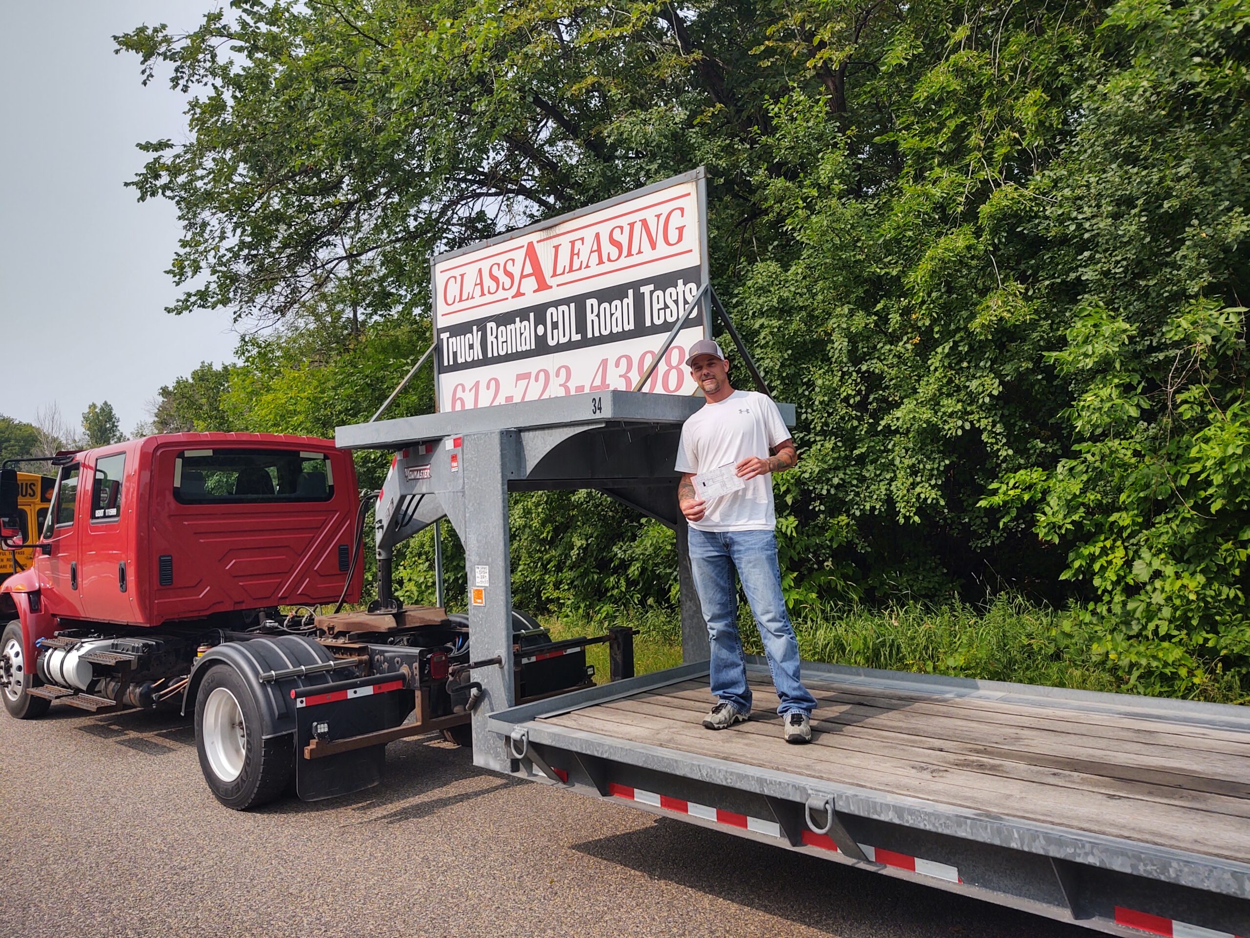 Student Passing Their ELDT Exam With Class A Leasing